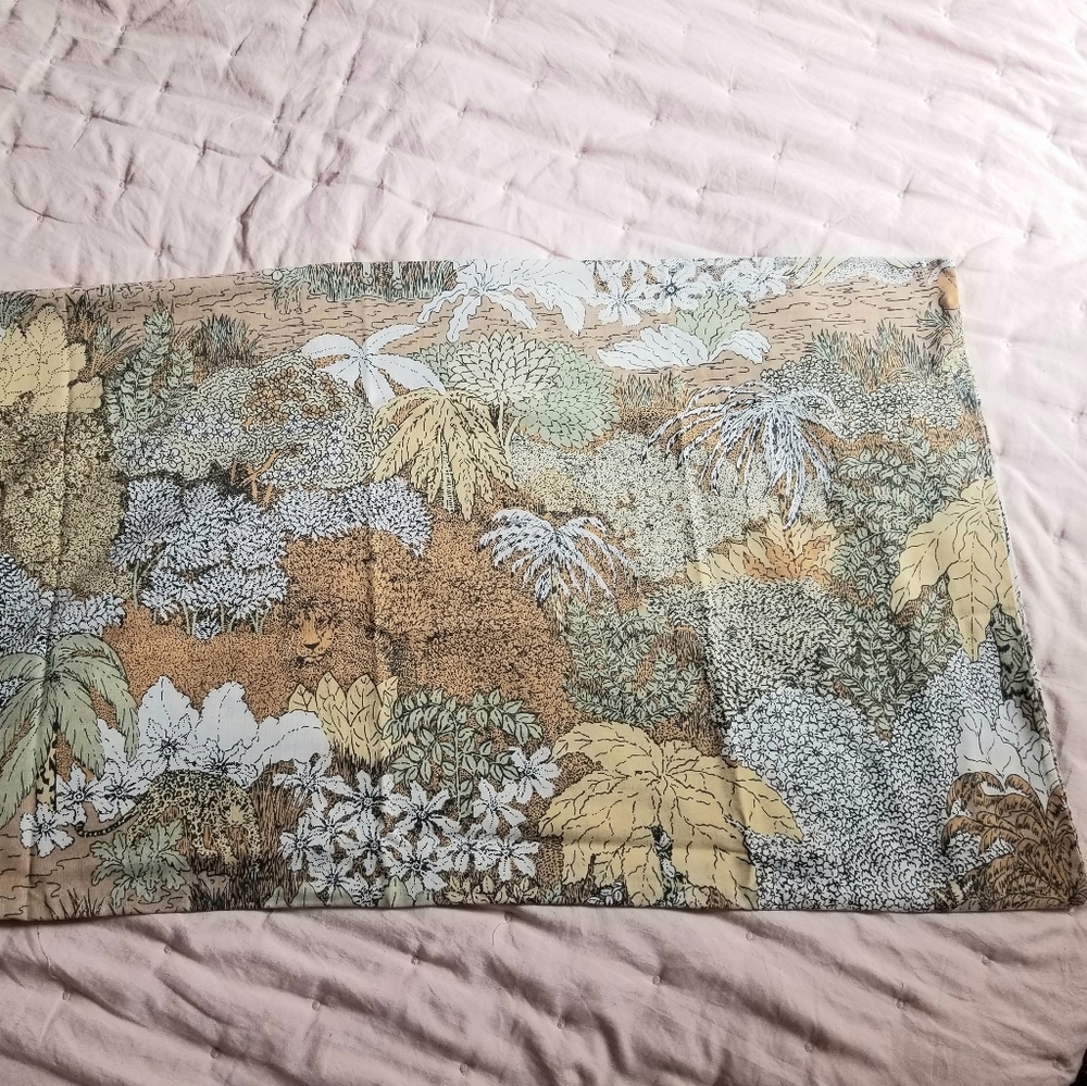 Vintage Jungle Print Single Pillowcase 38"×19"